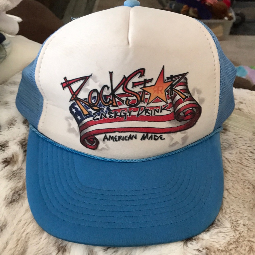 ROCK STAR ENERGY DRINK BASEBALL CAP ADJUSTABLE FOR MULTI SIZES GREAT CONDITION!